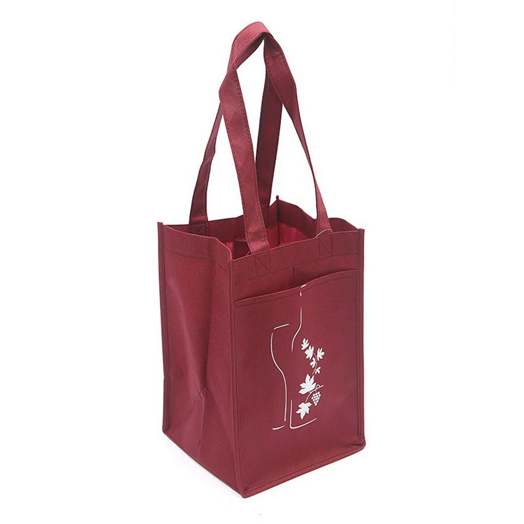 Sac à vin non tissé 4 bouteilles