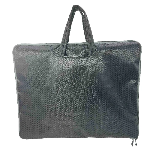 Sac de croquis de dessin de collection d'art avec poignée, avec fermeture éclair et poche, adapté aux étudiants artistes en noir