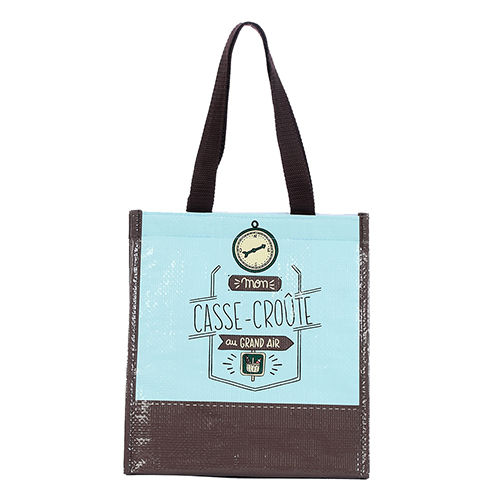 Sac fourre-tout isotherme marron bleu
