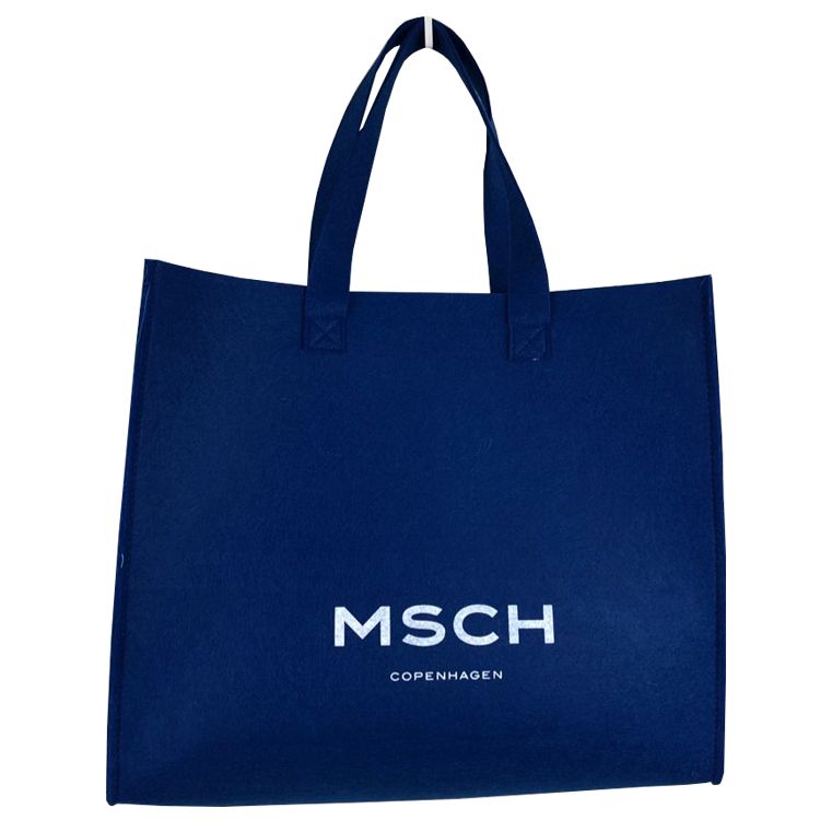 Sac fourre-tout en feutre recyclé bleu