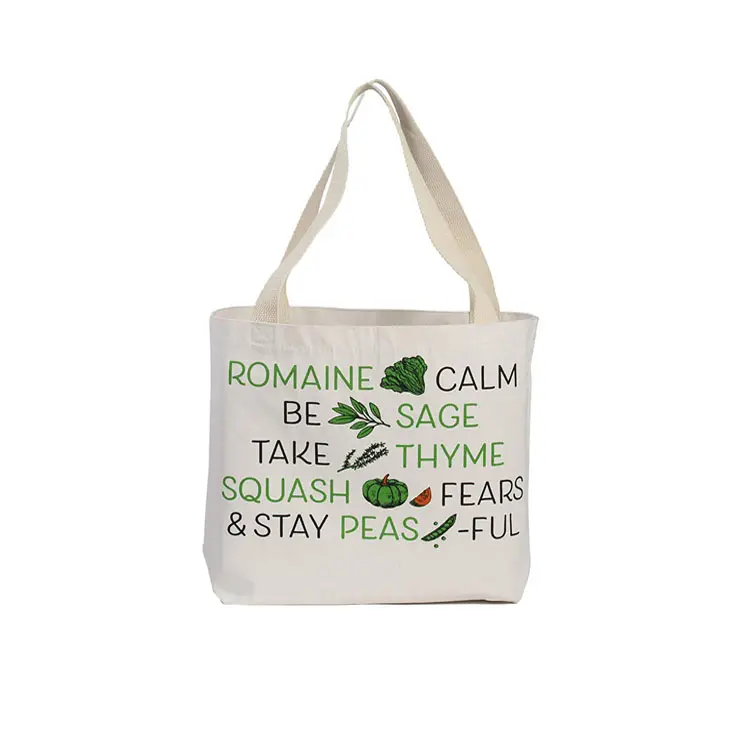 Sac shopping en toile avec logo imprimé