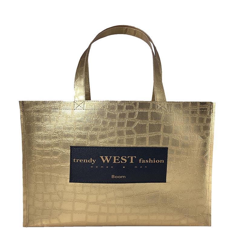 Small Recycle Gold Film Gold Film Sac en relief en relief