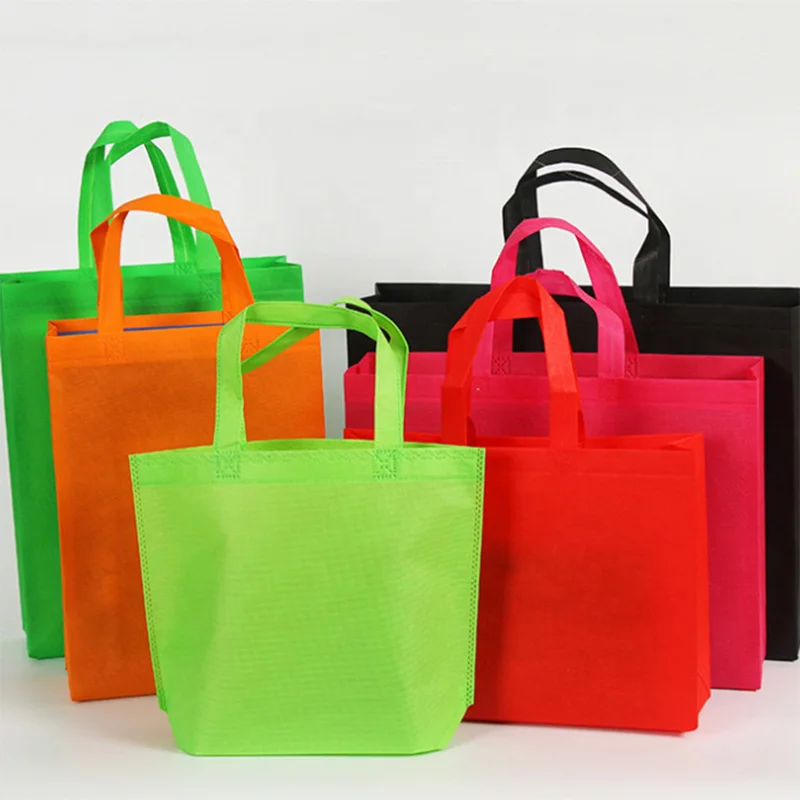 Sac à provisions multicolores en tissu non tissé