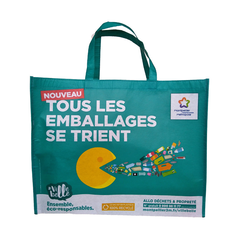 Sac fourre-tout en Rpet laminé écologique