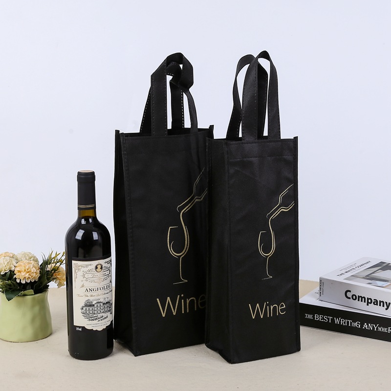 Sac à vin à cordon non tissé cadeau