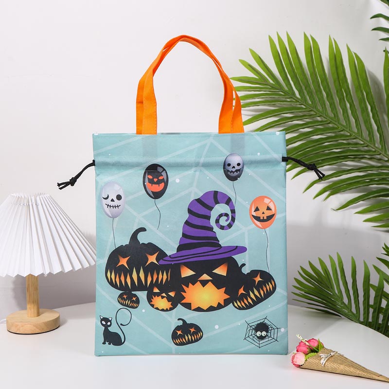Sacs à cordon non tissés d'Halloween