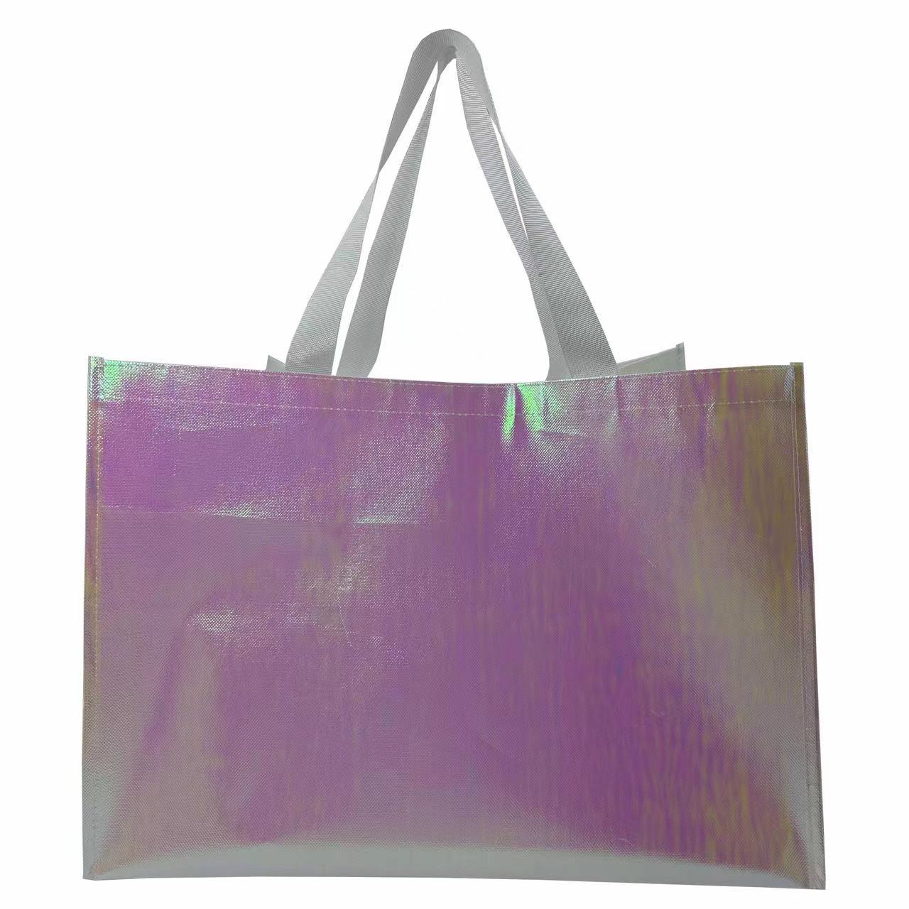 Sac non tissé laminé brillant métallisé holographique