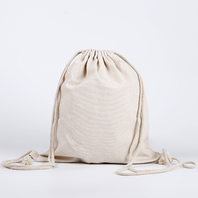 Sac à cordon réutilisable en toile de coton
