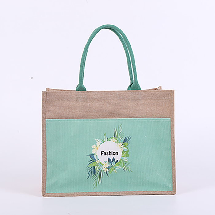 Sac fourre-tout en toile de jute réutilisable