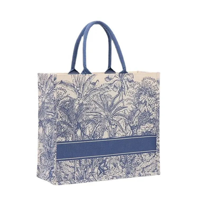 Le sac fourre-tout de plage de luxe personnalisé est inspiré du nouveau concept portable de sacs fourre-tout de voyage pour femmes en jute imperméable des marques de créateurs