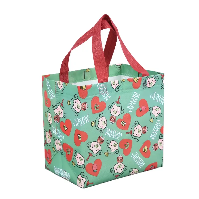 Tissu non tissé sac à main de magasinage réutilisable mignon