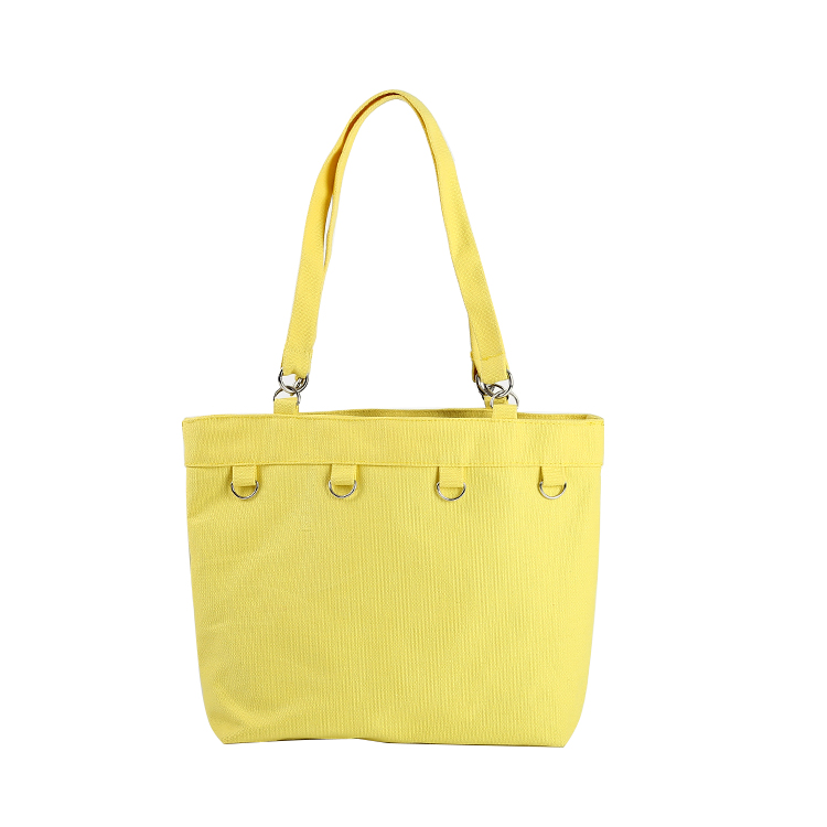 Sac fourre-tout en toile de coton jaune