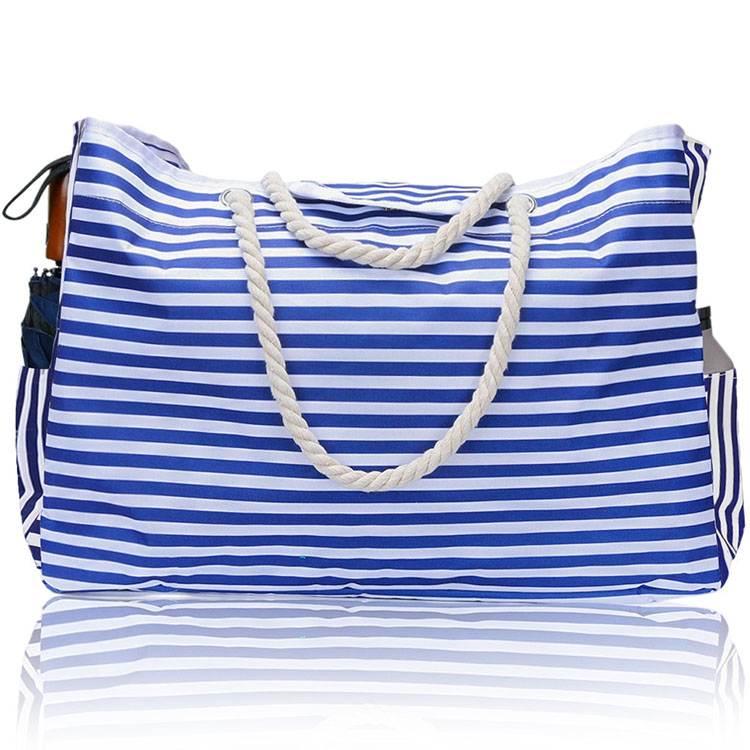Sac fourre-tout en toile de grande capacité avec poignée zippée